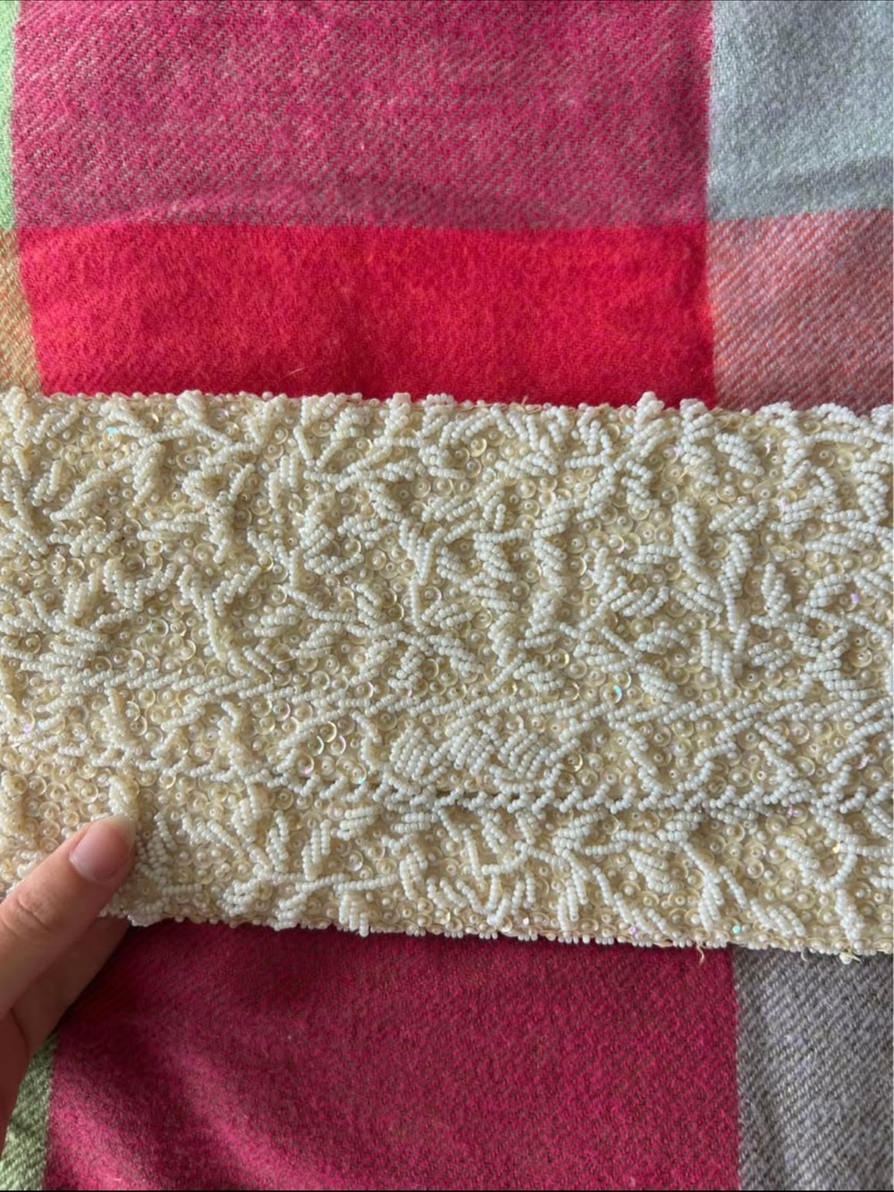 Vintage Beaded Ivory Clutch - Women Accessories